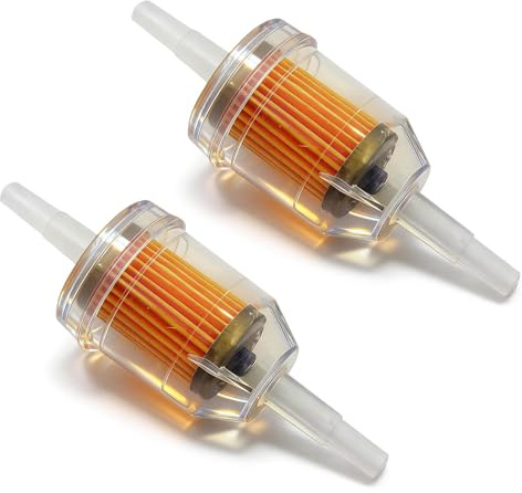 Nevoluxer 2 Pack Filtro Gasolina 6mm 8mm, Filtro Gasolina Moto Coche Universal de Gasolina para Motocicleta, Ciclomotor y Cortacésped