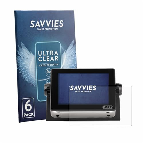 Savvies 6 Stück Schutzfolie für Raymarine Axiom+ 7 Displayschutz-Folie Ultra-Transparent