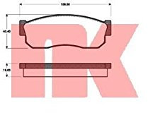 NK 222207 Bremsbelagsatz, Scheibenbremse
