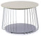 Inter Link - Couchtisch - Beistelltisch - Sofatisch - Wohnzimmertisch - Gestell aus Metall - Obere Platte aus Glas Pantone Grau - Für Wohnzimmer, Arbeitszimmer, Schlafzimmer - 70 x 70 x 50 cm - Riva