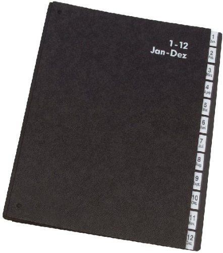 Pultordner 1-12 Jan-Dez. schwa CONNECT KF04562 12Fächer Papp