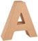Glorex 6 2029 101 - Papp - Buchstabe A, Buchstabe aus brauner Pappe, ca. 17,5 X 5,5 cm groß, zum bemalen und bekleben, für Serviettentechnik und Décopatch, ideal als Dekoration