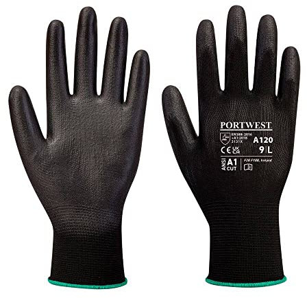 Portwest PU-beschichtete Nylon-Handschuhe für Präzisionsarbeit, Größe 9, Blau