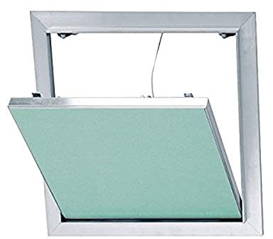 Placoplatre T119635 Trappe de Visite alu PLACO-avec Plaque de plâtre Hydrofuge – Invisible après la Pose-Finitions soignées-Manipulation Facile et sécurisée-Cadre Aluminium de 2 mm, Vert, 300x300mm