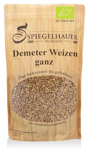 Bäckerei Spiegelhauer Demeter Bio Weizen ganz 1 kg keimfähig Keimsaat Weizenkörner Weizenkorn zum Brot backen