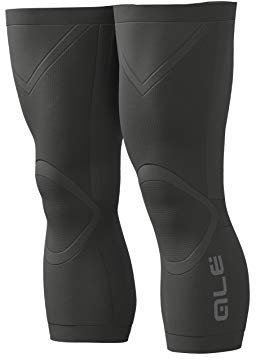 Alé Cycling Unisex Seamless Knee Warmers, Black, One Size