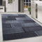 HomebyHome Teppich Wohnzimmer 160x230 cm Schwarz und Anthrazit Moderne Wand Design - Esszimmer und Schlafzimmer Teppich Kurzflor Teppich Extra Weich Pflegeleicht - Carpet Living Room