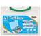 Tiger A3 Clear Tuff Box (Green Handle) Plastic Multi Purpose Storage Carry Case