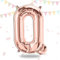 FUNXGO Folienballon Buchstaben Rosegold Q - Buchstaben Luftballon Klein Q - ca. 40cm Nur Luftfüllung - Ideal für Geburtstag, Hochzeit & Party Deko - Ballon Buchstabe Q Rosegold