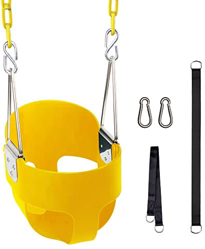 Columpios Infantiles, KINSPORY Columpio Bebe, Columpio Jardín Exterior Niños (Amarillo)