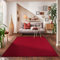 Carpettex Teppich Wohnzimmer Kurzflor Teppich Modern Einfarbig Design 120 x 170 cm Teppich Rot - Küchenteppich Waschbar Extra Weich Flauschig - Teppich Schlafzimmer Kinderzimmer Esszimmer Flur