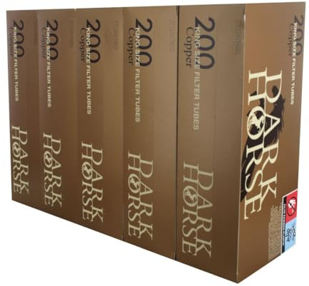 Dark Horse King Size Filterhülsen Copper Edition, 200 Tubes pro Box 5 Boxen (1000 Hülsen)