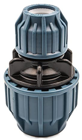 Raccord réducteur en polypropylène pour tuyau PE 32mm x 20mm – raccord à compression pour eau potable, 16 bar, cert. DVGW/KIWA/WRAS