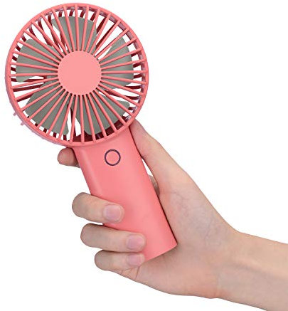 Ventilateur à Main, Mini Ventilateur USB de Poche, 4400 mAh Rechargeable Batterie avec 3 Vitesses Réglable, Silencieux Portatif Personnel Ventilateur pour Maison, Extérieur, Bureau, Voyage (Rouge)