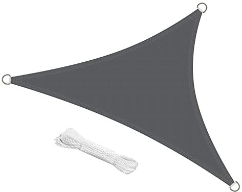 Swift - Toldo Triangular de Polietileno de Alta Densidad Transpirable 98% Anti-UV (2 x 2 x 2 m, 2 x 2 m, para jardín, terraza, con Cuerdas gratuitas, Color Antracita, 2 x 2 x 2 m