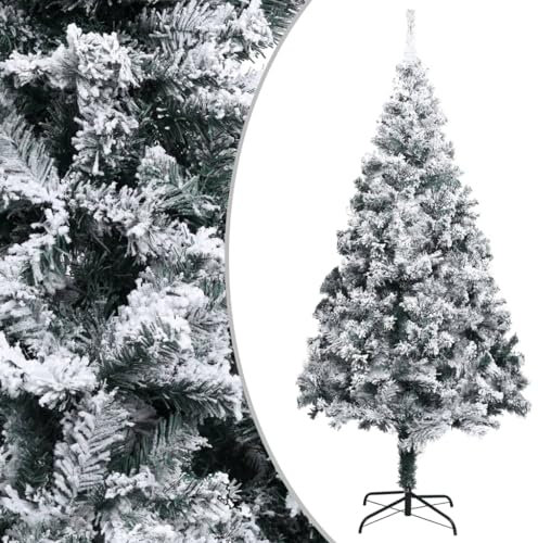 vidaXL Künstlicher Weihnachtsbaum Beschneit Tannenbaum Christbaum Dekobaum Kunstbaum Weihnachten Dekoration Weihnachtsdeko Grün 400cm PVC