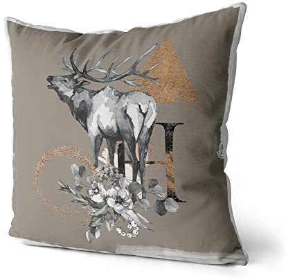 Kissen Dekokissen Kuschelig Eauzone Aquarell Hirsch Geweih Pastelltöne Dekorativ Schön Weich