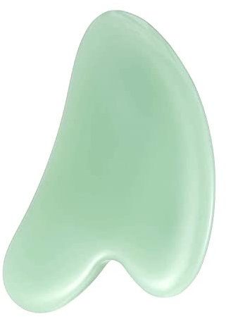 Gua Sha Tool, Jade Stone Guasha Massage Tool for Scraping Facial and SPA, Gua Sha Stone Facial Gua Sha Tools Gua Sha Scraper for Slimmer Face and Contouring Green (Green)