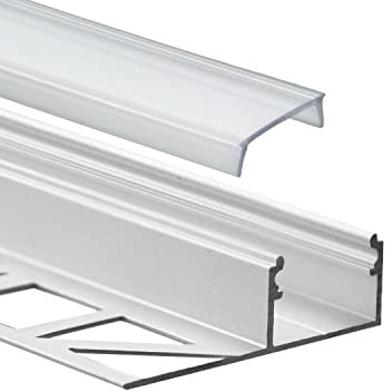 T77 LED Alu Fliesenprofil L98cm H10mm silber klar - Restposten