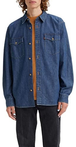 Levi's Men's Relaxed Fit Western Shirt Shirt, Revere, M