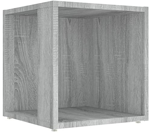 vidaXL Beistelltisch Couchtisch Wohnzimmertisch Kaffeetisch Sofatisch Teetisch Tisch Wohnzimmer Grau Sonoma 33x33x34,5cm Holzwerkstoff