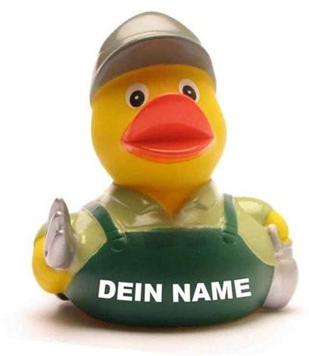 Badeente - personalisierbar (Landwirt Ente)