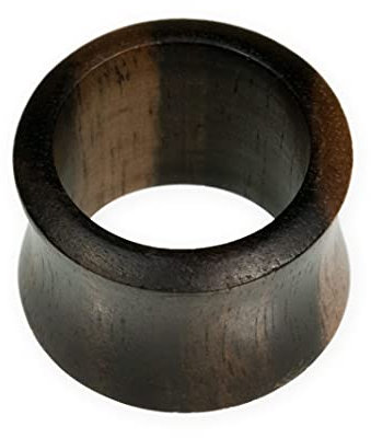 Fly Style Flesh Tunnel Ohr Plug aus Holz - Ebenholz Piercing Schmuck, Grösse:22 mm (Paar)