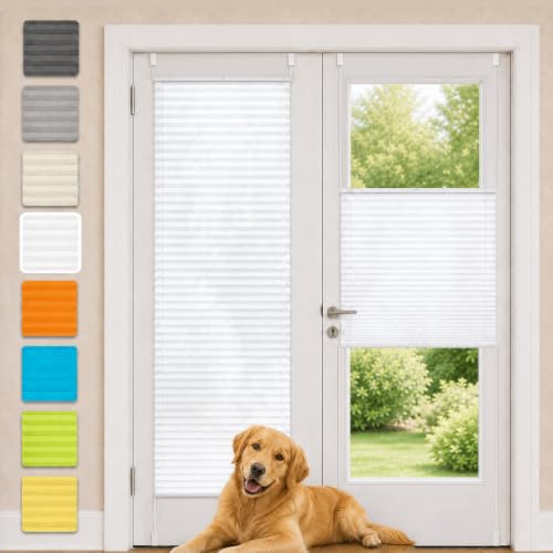 Vkele Plissee ohne Bohren Klemmfix Alu-Schienen, Weiß 60 x 180 cm (BxH) | Jalousie & Faltrollo, Lichtdurchlässig & Blickdicht, Sonnenschutz & Sichtschutz, Easyfix für Fenster & Türen