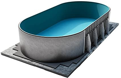 Paradies Pool conZero Komplett - Set für Ovalpool 350 x 700 x 150 cm/Verschalung Bodenplatten Rundschalung, Perimeter Hartschaumplatten, Vinylplatten/Stützwand/Styrodur/ohne Beton