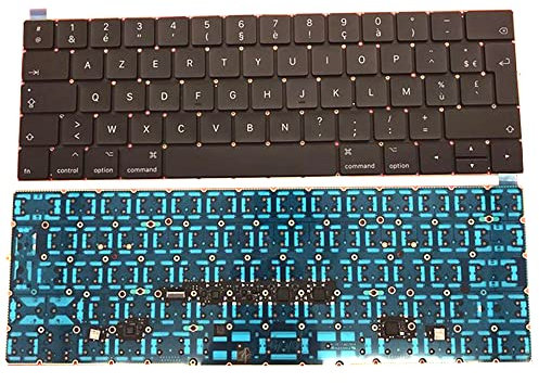 OLVINS Clavier français de remplacement pour MacBook Pro 13 15 A1706 A1707 Touch Bar FR Clavier fin 2016 mi-2017