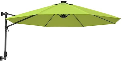 vidaXL Parasol Mural Pomme Verte 290 cm, Parasol de Jardin, Parasol d'extérieur, Parasol de Patio, Parapluie, Parapluie d'extérieur, Parasol Solaire