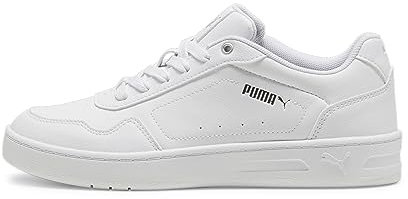 Puma Women Court Classy Sneakers, White Silver Metallic, 37 EU
