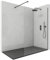 NEBADOON Mampara Ducha Fija - Mamparas de Ducha Fija con Cristal Templado 8 mm – Cristal Transparente con Tratamiento Antical - Perfilería Negro Mate – 118 a 120 cm (Ancho Adaptable) x 200 cm (Alto)