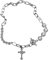 PLABBDPL Collier avec pendentif en forme de petite croix en argent et perles,Collier Croix Argentée Pour Femme Perles Gothiques Collier Chaîne Clavicule Collier De Déclaration Chaîne Bijoux Y2k