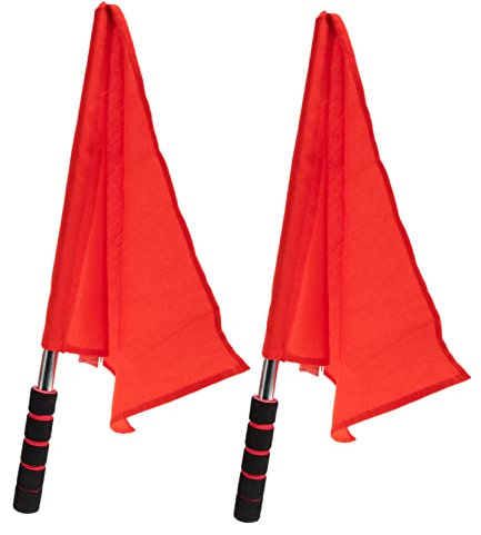 Yardwe Rot 2 Stück Signalflagge Für Mädchen Volleyball Leere Flaggen Rennflaggen Schwarze Fußballflaggen Handflagge Handsignalflaggen Wehende Flaggen Für Rennsport Leere Flagge