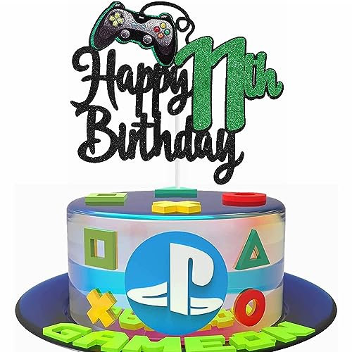 Kiwochy Geburtstag Videospiel Torten Deko Gaming Dekoration Happy 11th Birthday Tortendeko Videospiel Cupcake Topper Geburtstag Junge Videospiel Torten Deko für Spiel Thema Party Dekoration
