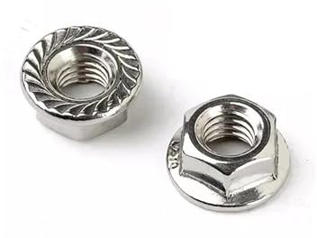 Sperrzahnmuttern Edelstahl A2 - DIN 6923 - Flanschmutter mit Sperrverzahnung (Gewinde: M5, Menge: 50 St.)