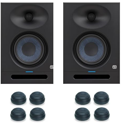 PreSonus Eris Studio 5 scatole per monitor attive 1 paio di altoparlanti + ammortizzatori keepdrum