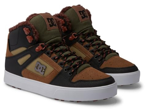 DC Shoes Herren Pure High-Top Sneaker, Brown/Brown/Green, 43 EU