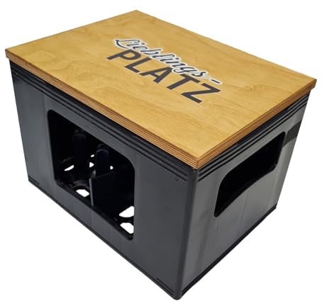 BierEx Bierkastensitz Bierkistensitz aus Holz Sitzauflage für Bierkisten, Hocker, Sitzkissen für Getränkekisten (Lieblingsplatz)