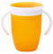 Garosa Gobelet D'entraînement pour bébé 240 ML, Joint en Silicone, 360 Degrés, Doubles Poignées, Couleur Vive, Facile à Nettoyer, Matériau Sûr pour lesà Domicile (Orange)