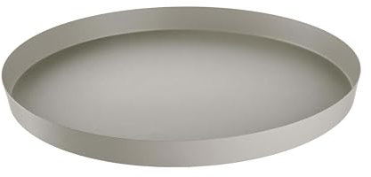 BUTLERS Deko-Tablett rund 40cm aus Eisen -Exhibition- Moderne Tischdeko & Untersetzer | ideal als Kerzenteller, Kaffee- & Frühstückstablett | Küche & Badezimmer Organizer