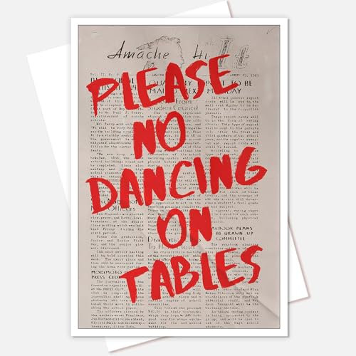 Retro 70er Jahre Art Poster Please No Dancing On Tablets, rot, trendige, ästhetische Wandkunst, Vintage-Zeitungsposter, psychedelischer Kunstdruck, Leinwand, adrettes Zimmer, Zuhause, Wohnzimmer,