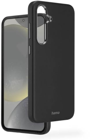 Hama Hülle für Samsung Galaxy S24+ (Kunstleder, Metall, Elegante Handyhülle für Rückseite, extra Schutz für Kamera und Display, Wireless Charging kompatibel, weich, recycelt) schwarz