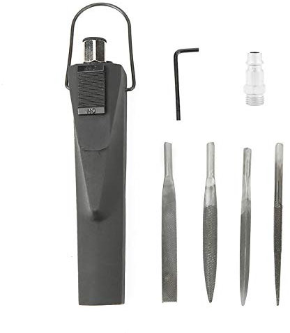 Lima Pneumatica Ad Aria, Acciaio al Carbonio, Include 1 Lima a Taglio Piatto, 1 Mezza Tonda, 1 Lima Tonda E 1 Lima Triangolare