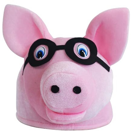 Piggy Costume Hat. Handmade Fun Piggy Costume Headwear Party Hat.
