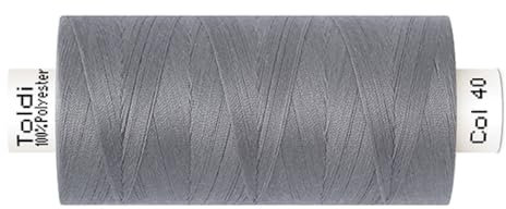 Gütermann Creativ Nähgarn TOLDI | 1000m | 10 Farben (040 grau) | Polyester