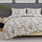 Jemiipee Bettwäsche 200x220 cm Helles Khaki, Bettwäsche-Set mit Blumenmuster, Bettbezug 200 x 220 Kissenbezug 80x80, Deckenbezug Wendebettwäsche Weich mit Reißverschluss