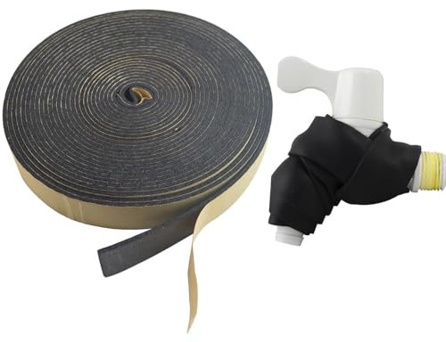 1 Pcs Cinta Aislante, Aislamiento Térmico Autoadhesivo, Goma Espuma, Aislamiento de Tuberías, Espuma Aislante Envuelta en Tubería, Para Autocaravanas, Aires Acondicionados, Puertas de Garaje, 10 m(5mm