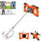 Rührwerk Farb- / Betonmischer 2600 W Profi Mörtelrührer Rührgerät Zementrührer - Soft Start - mit 6-Gang Getriebe - 2 m Gummikabel - inkl. Rührer 120 * 600 mm (Orange Rührwerk)